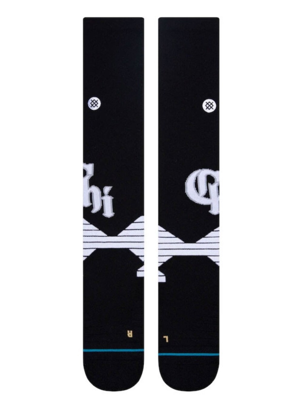 NWT Stance Black Graphic Crew Socks
